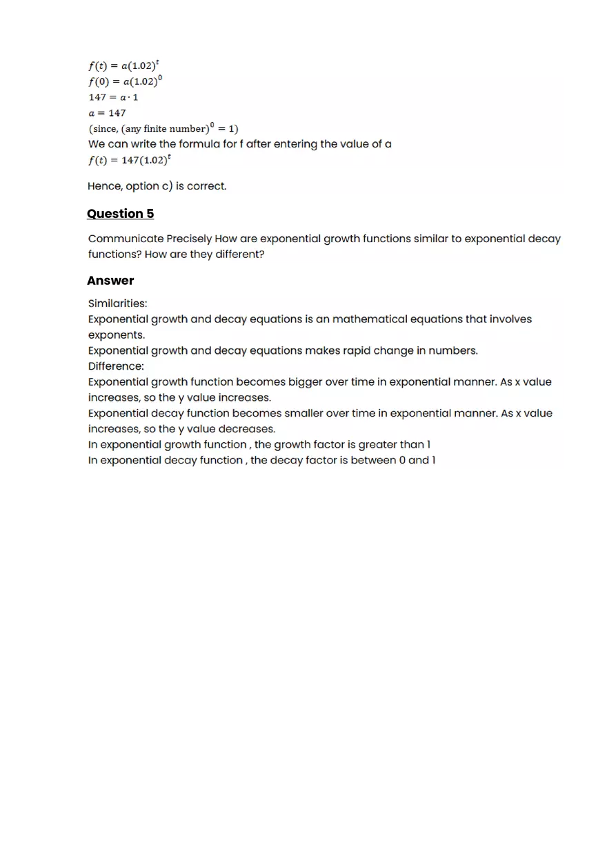 Exponential growth and decay #9 - Questions and Answers - Page 3