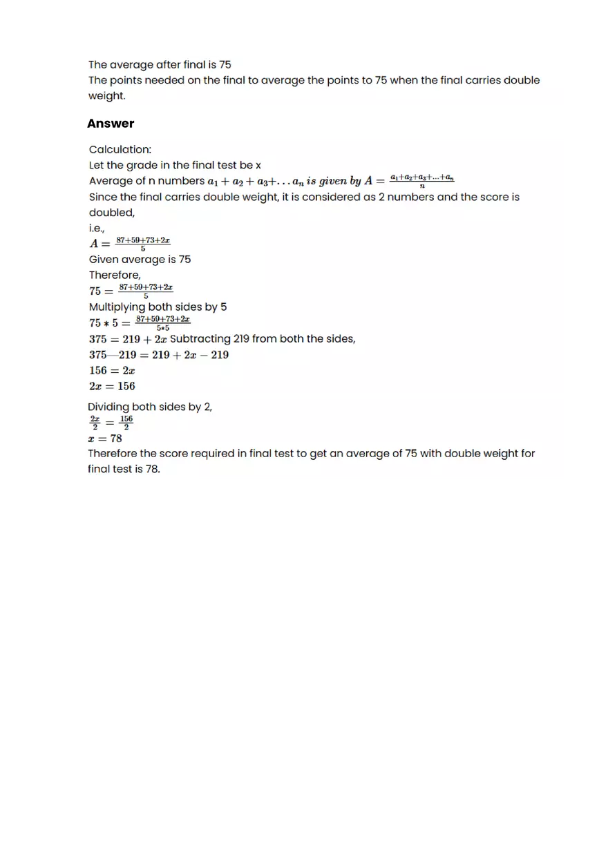 Upper level algebra #1 - Questions and Answers - Page 2