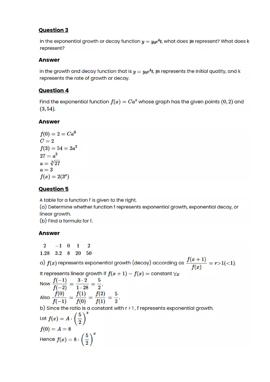 Exponential growth and decay #1 - Questions and Answers - Page 2