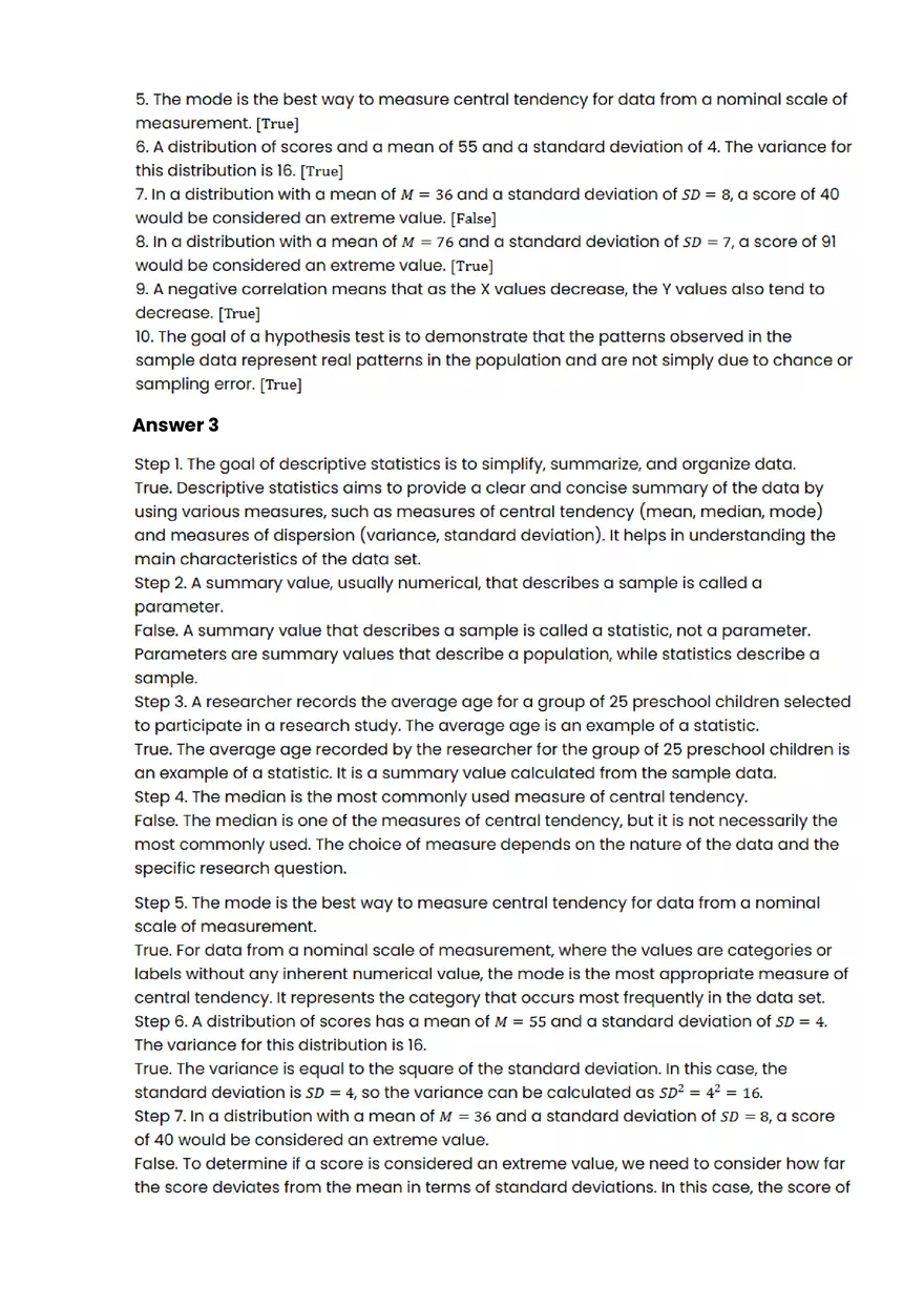 Describing quantitative data #2 - Questions and Answers - Page 2