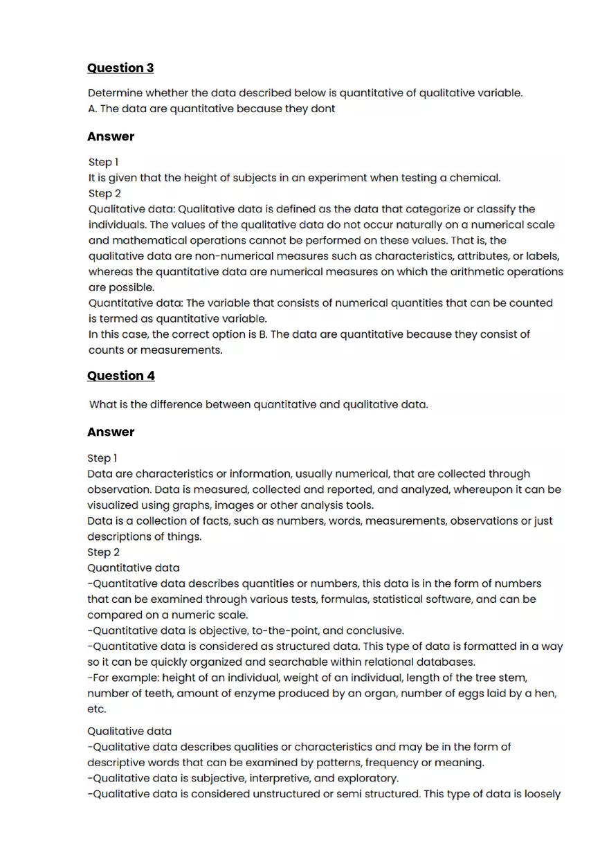 Describing quantitative data #2 - Questions and Answers - Page 4