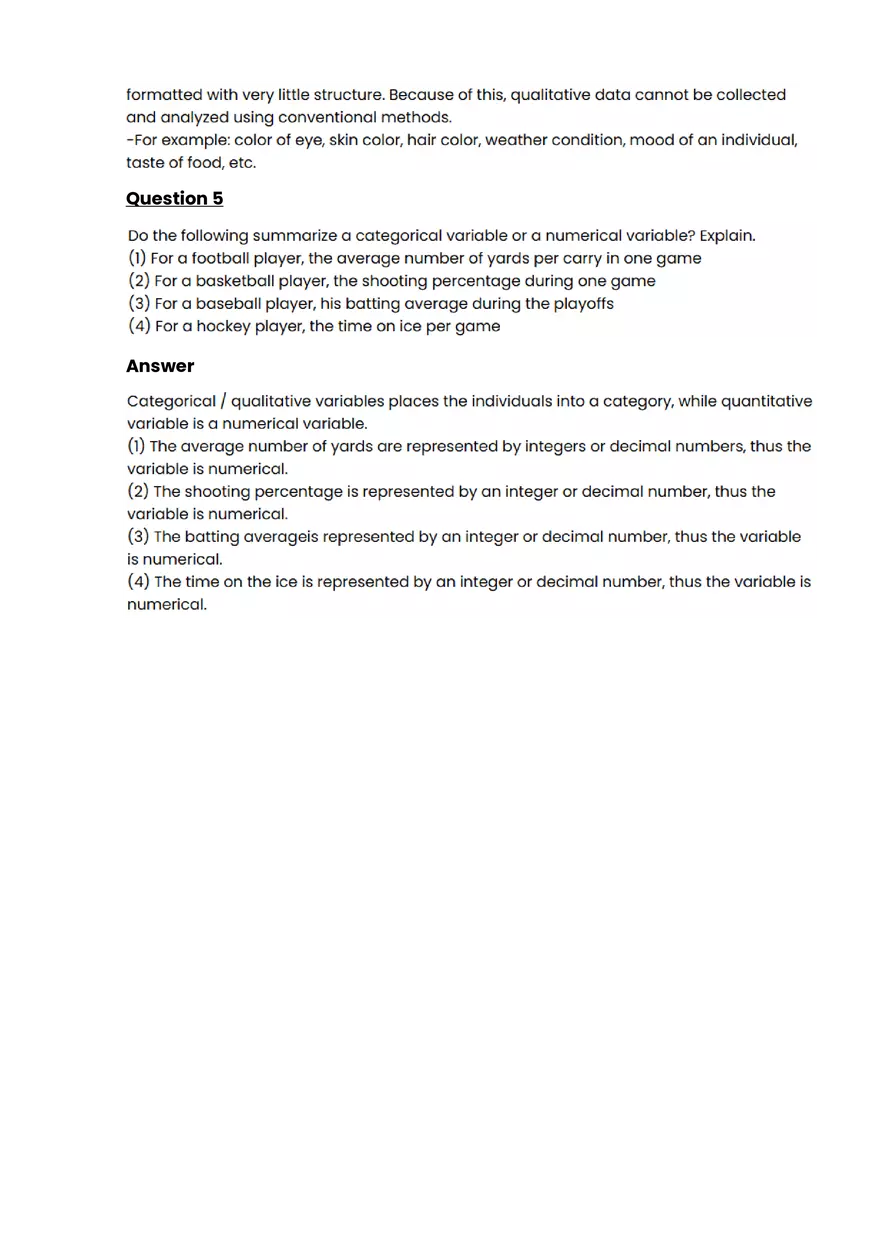 Describing quantitative data #2 - Questions and Answers - Page 5
