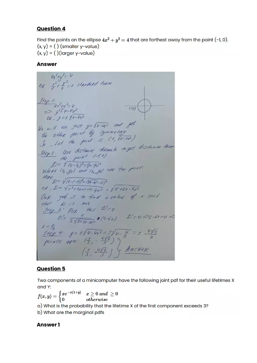 Parametric equations, polar coordinates, and vector-valued functions #1 - Questions and Answers - Page 4