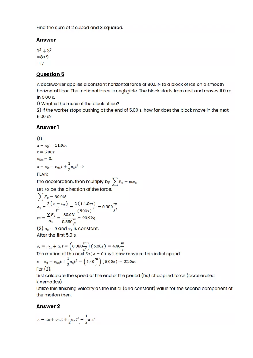 Equations, expressions, and inequalitie #11 - Questions and Answers - Page 3