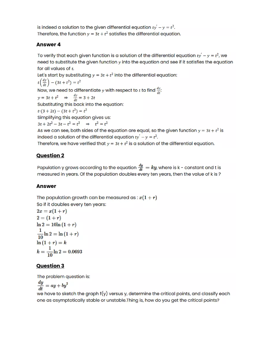 Differential equations #3 - Questions and Answers - Page 2