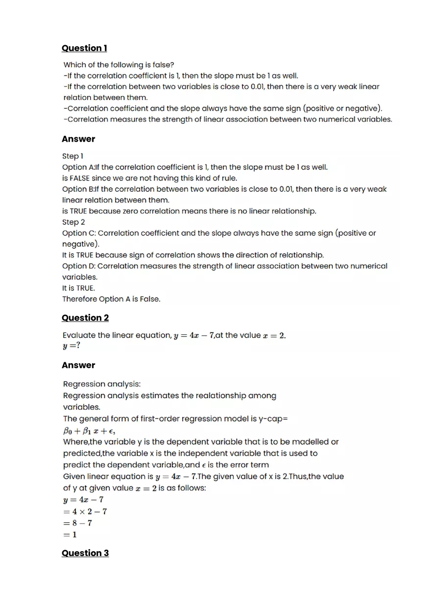 Multivariable functions #1 - Questions and Answers - Page 1