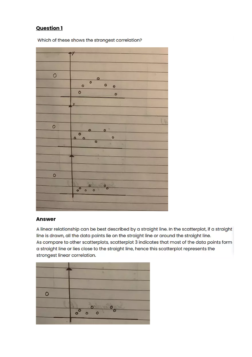 Scatterplots #2 - Questions and Answers - Page 1