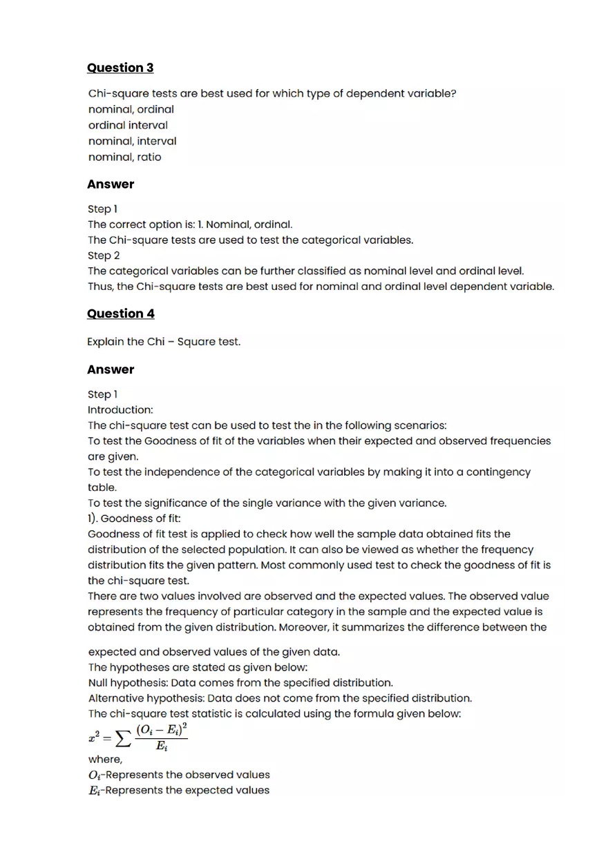 Chi-square tests #2 - Questions and Answers - Page 2