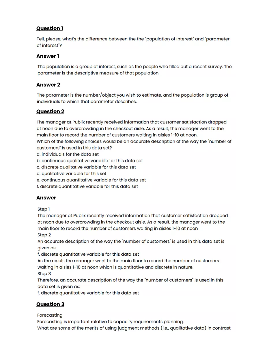 Summarizing quantitative data #1 - Questions and Answers - Page 1