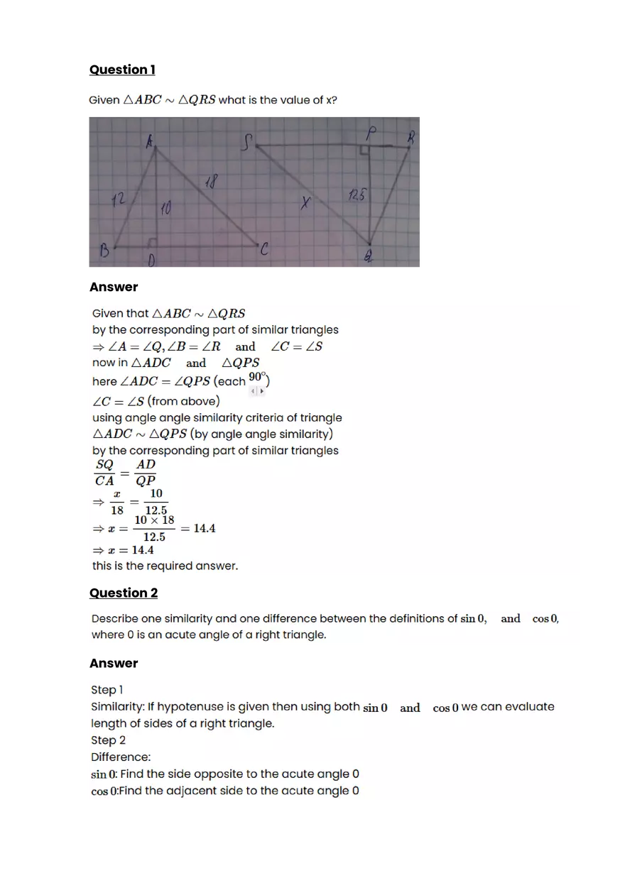 Similarity #5 - Questions and Answers - Page 1