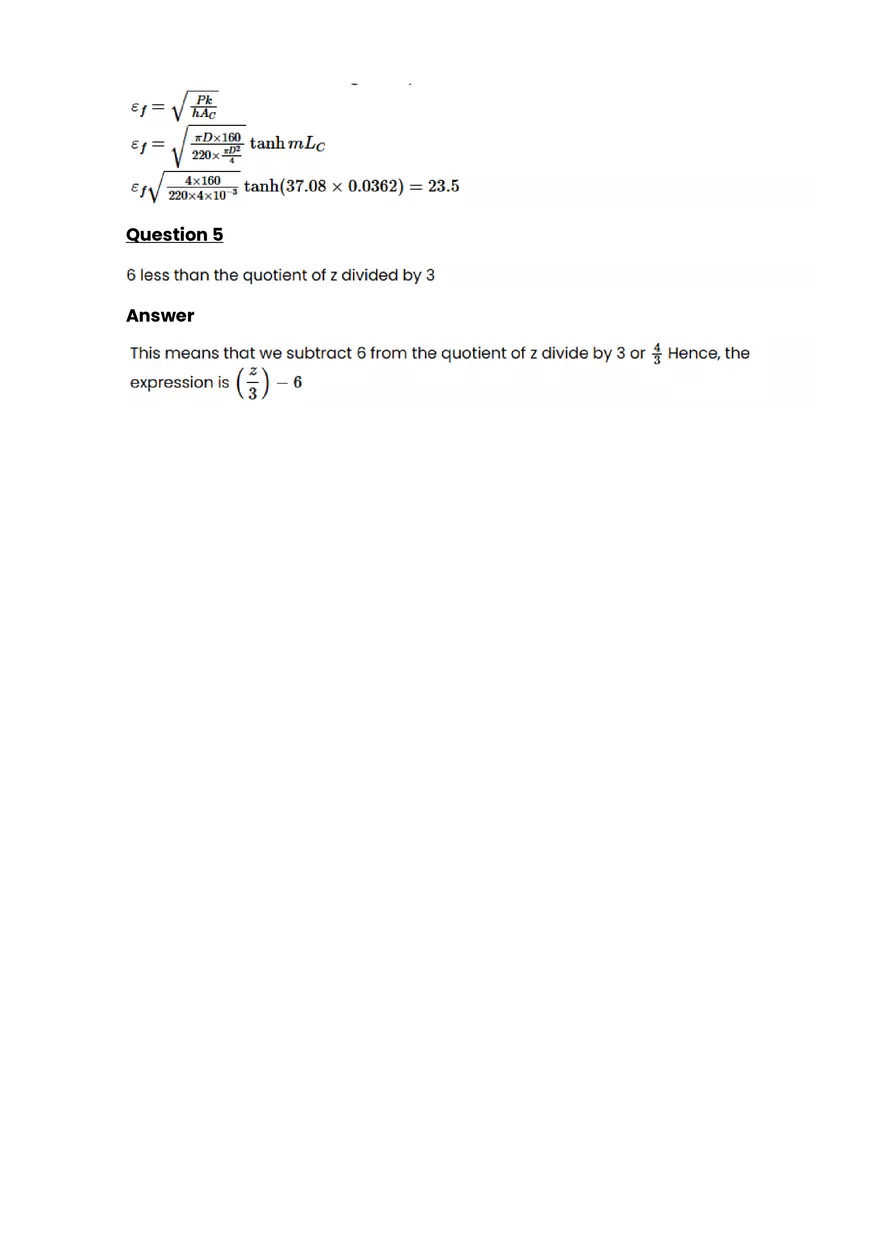 Equations, expressions, and inequalitie #1 - Questions and Answers - Page 7