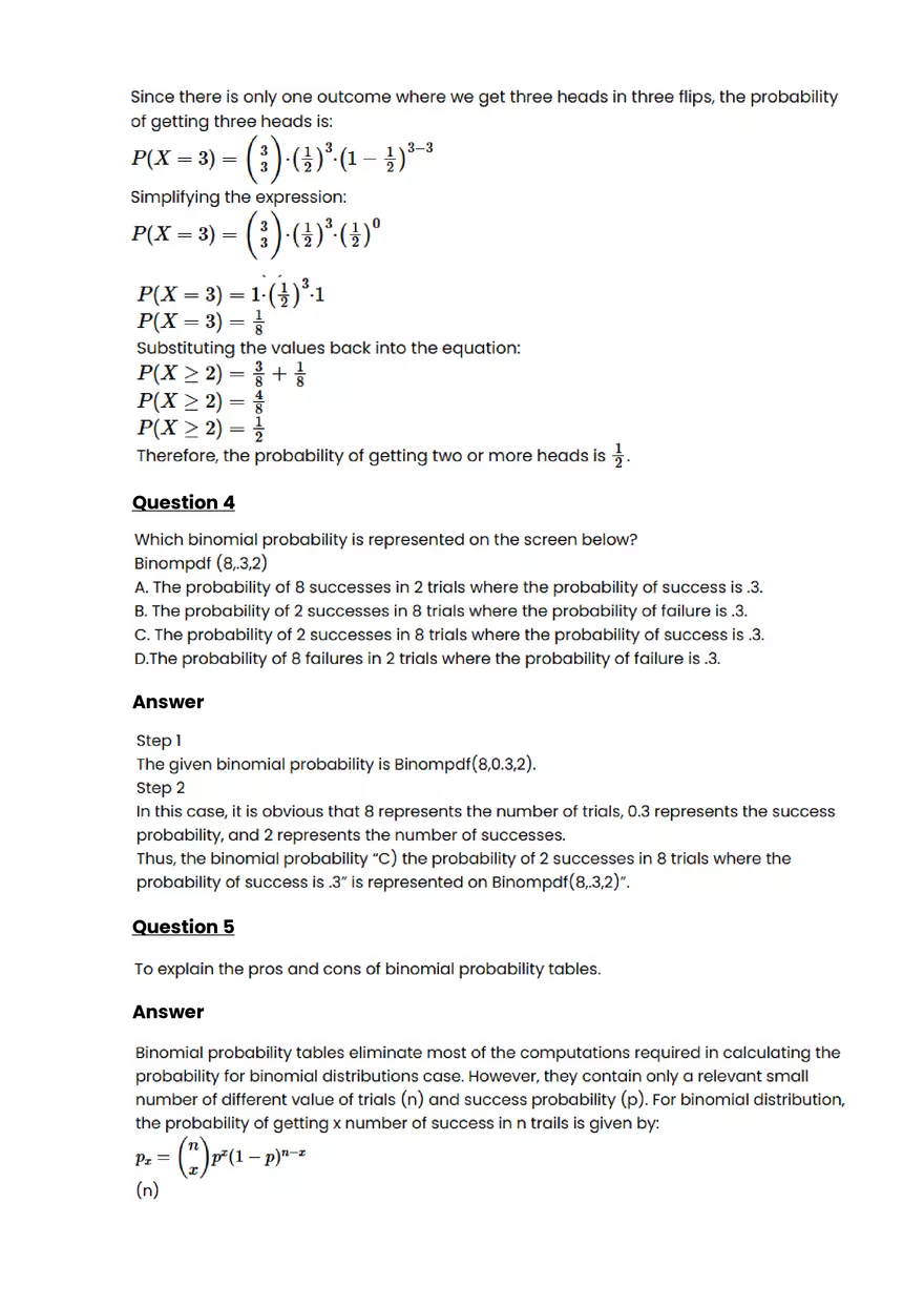 Binomial probability #4 - Questions and Answers - Page 8