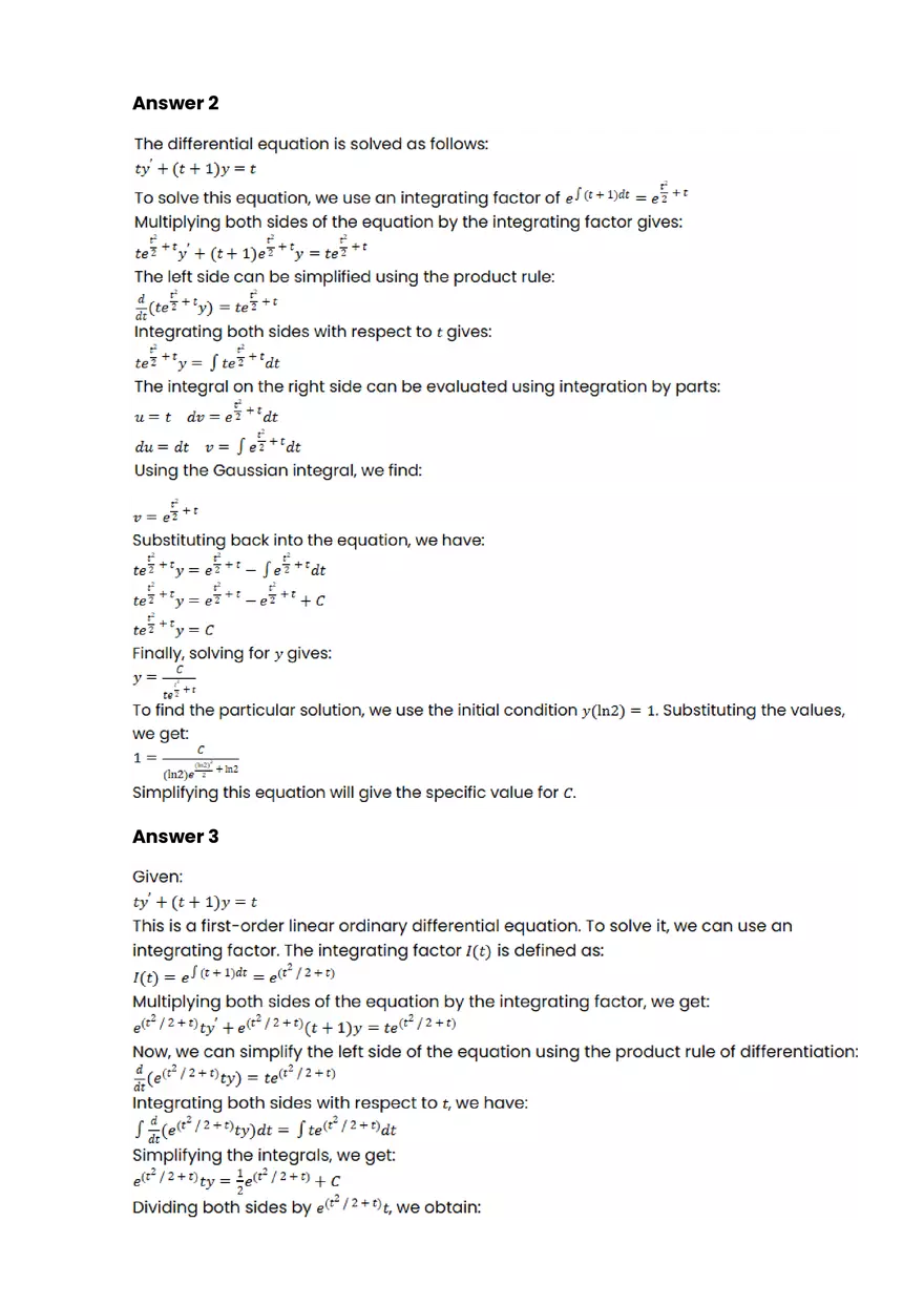 First order differential equations #1 - Questions and Answers - Page 2