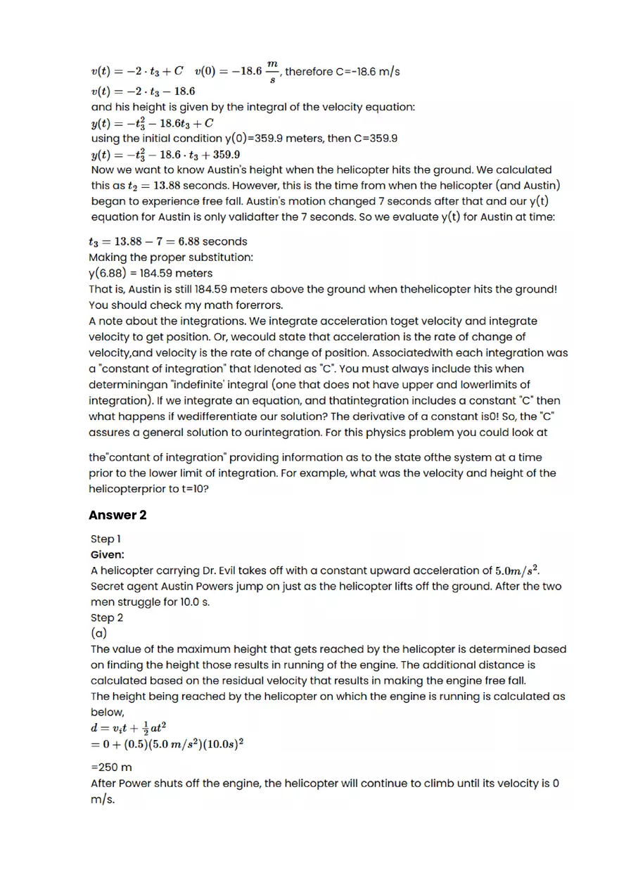 Acceleration Due to Gravity #2 - Questions and Answers - Page 2