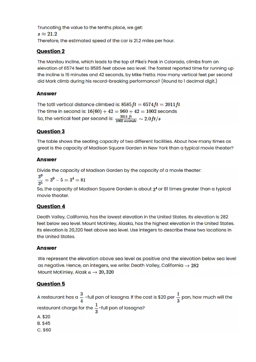 Ratios, rates, proportions #16 - Questions and Answers - Page 2