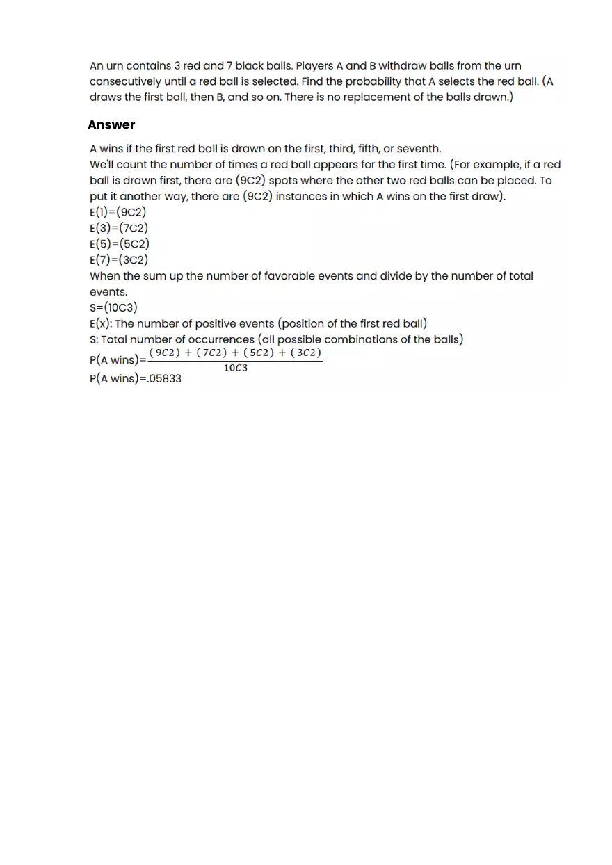 High school probability #1 - Questions and Answers - Page 2