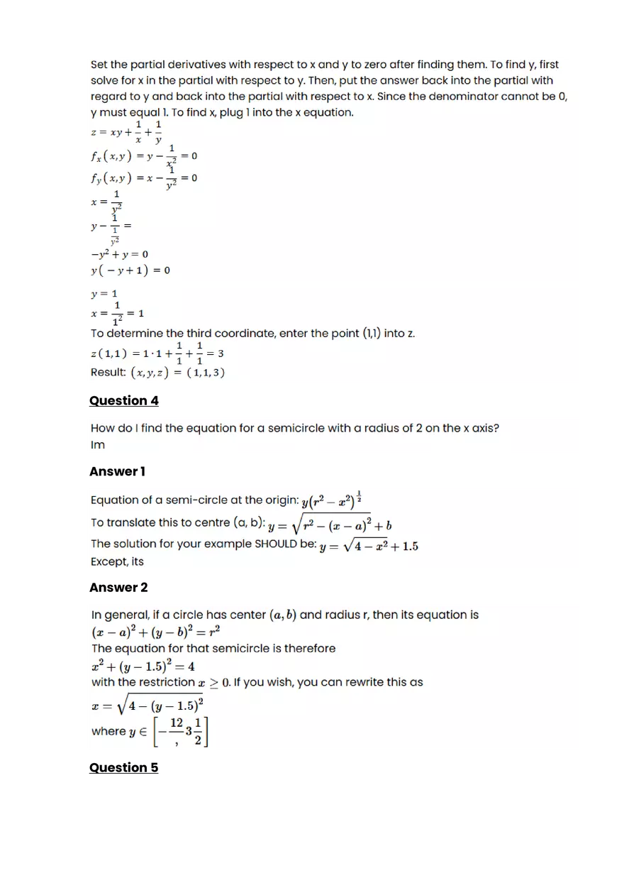 Negative numbers and coordinate plane #2 - Questions and Answers - Page 4