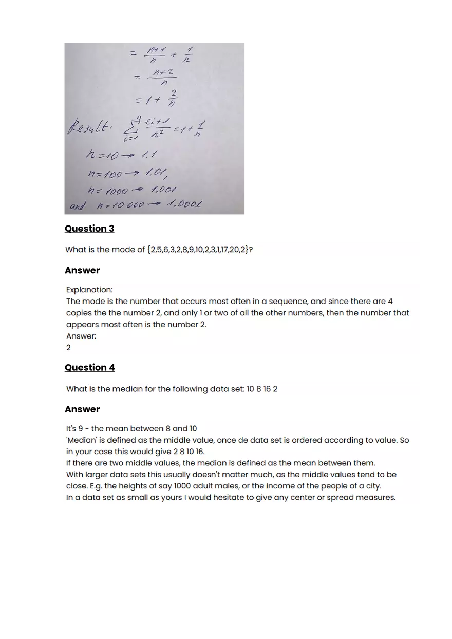 Summarizing quantitative data #2 - Questions and Answers - Page 2