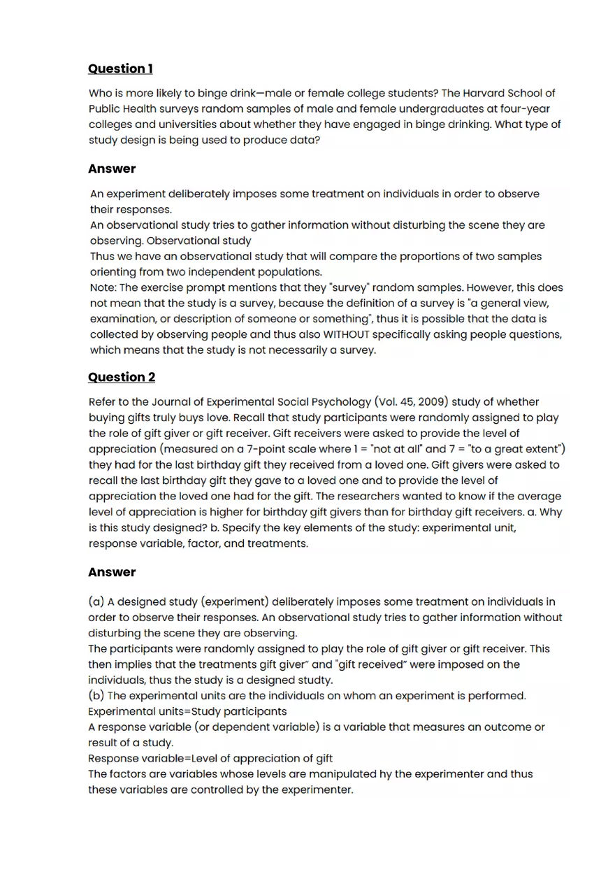 Study design #2 - Questions and Answers - Page 1