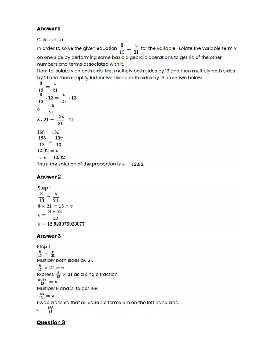 Ratios, rates, proportions #11 - Questions and Answers - Page 2