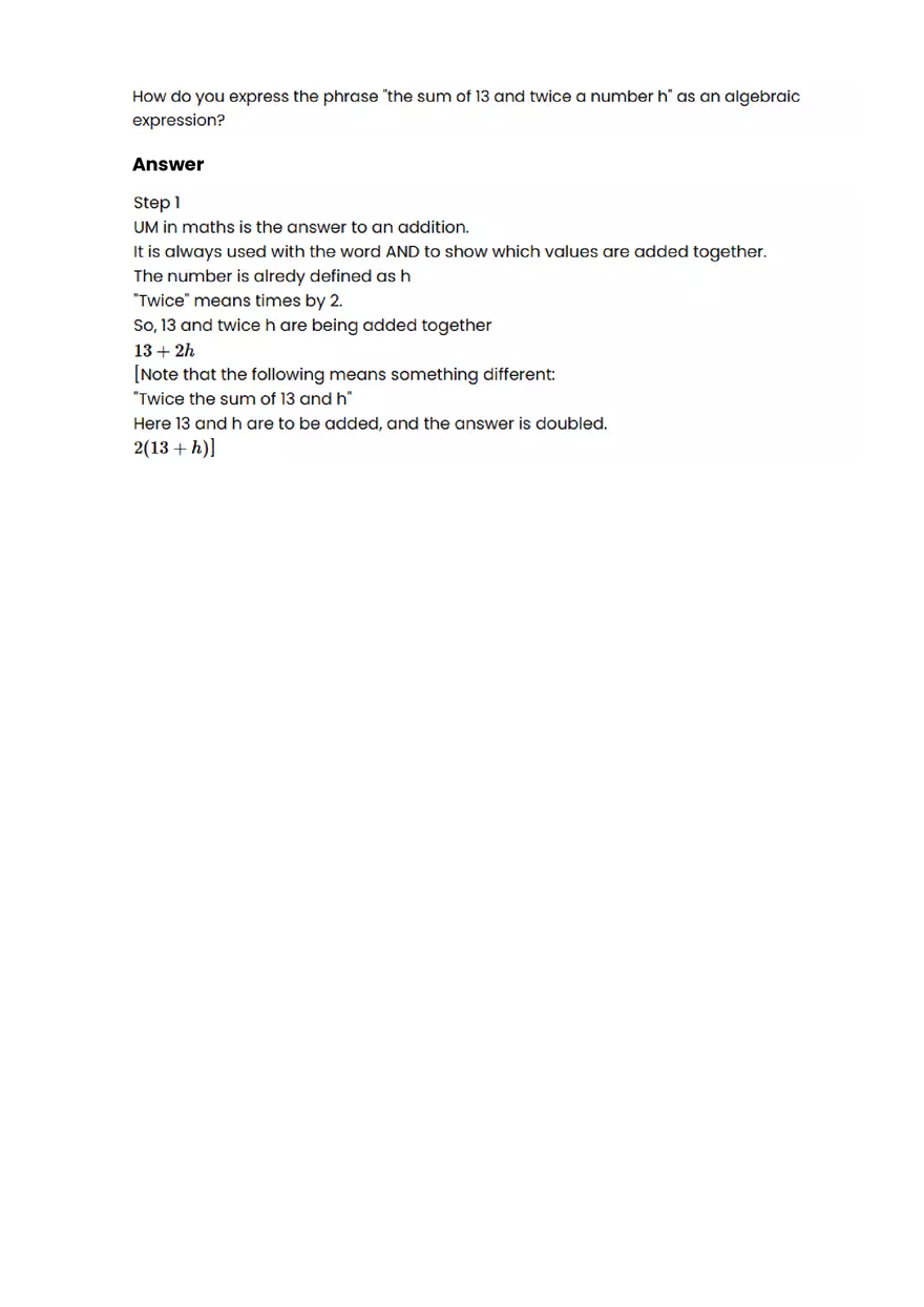 Equations, expressions, and inequalitie #5 - Questions and Answers - Page 4
