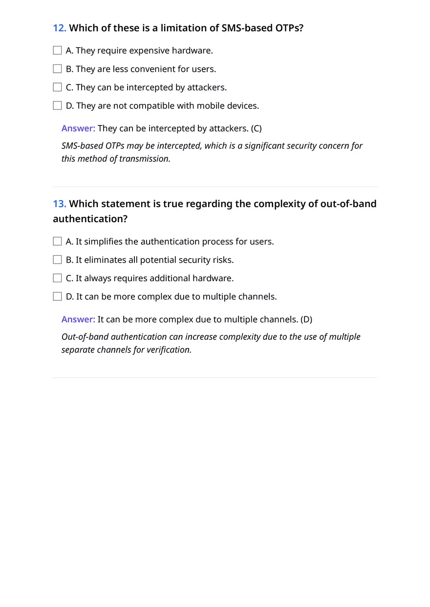 Quiz on out-of-band authentication - Page 5