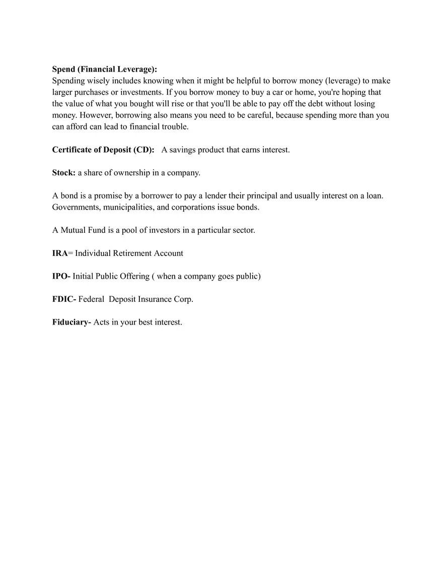 Low / High Risk Examples - Page 5