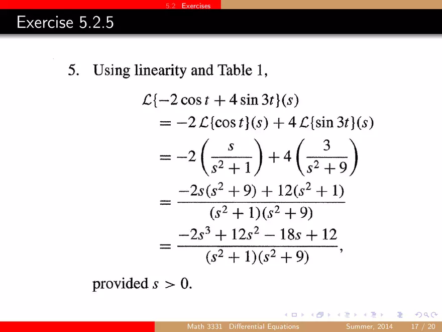 Basic Properties of the Laplace Transform Ch2 - Page 7