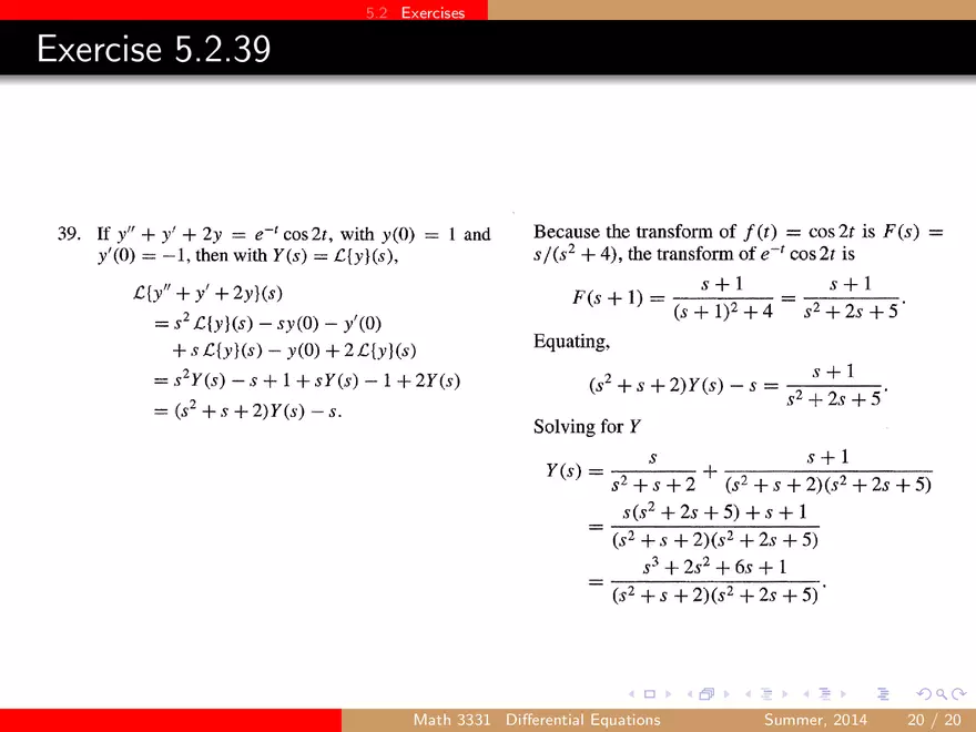 Basic Properties of the Laplace Transform Ch2 - Page 10