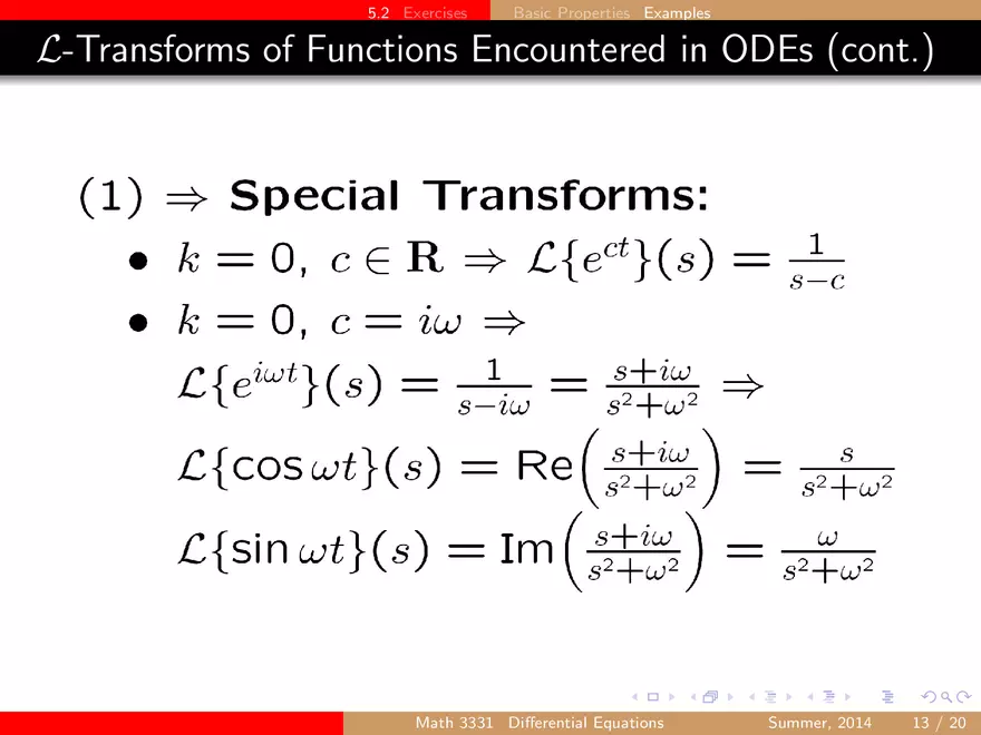 Basic Properties of the Laplace Transform Ch2 - Page 3