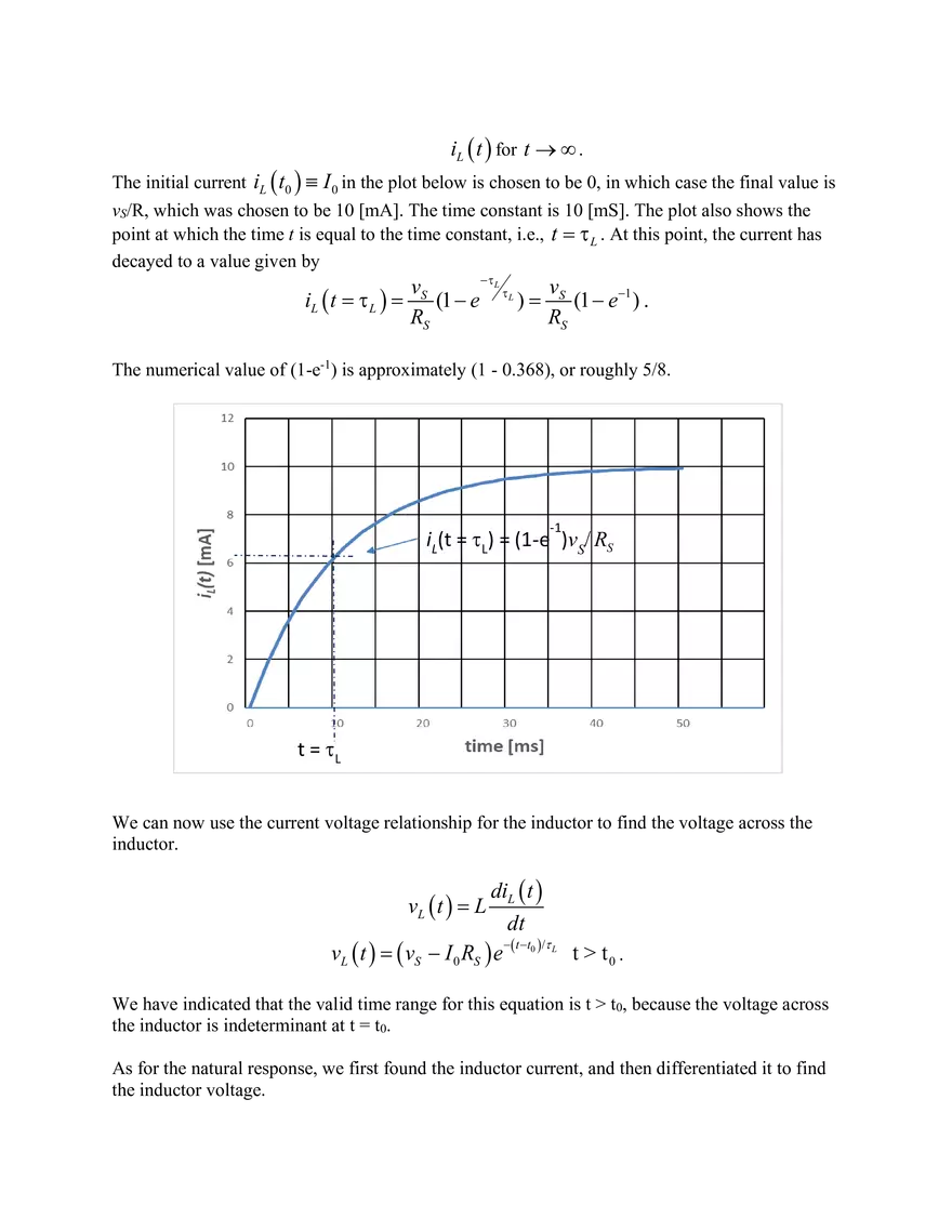 Response of First Order RL and RC Circuits  2 - Page 5