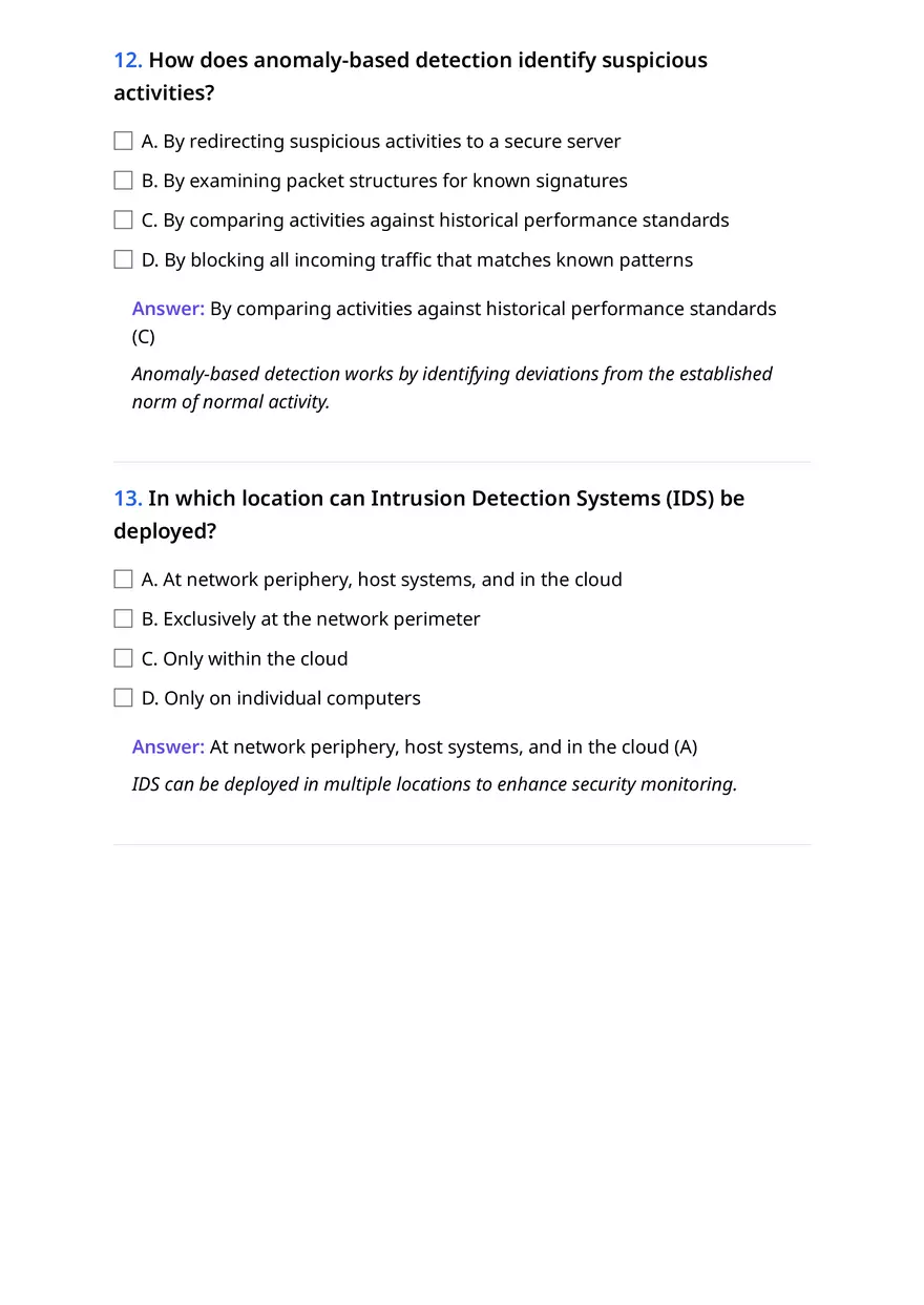 Quiz on Intrusion Detection Systems (IDS) - Page 5