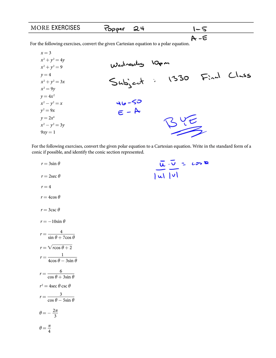 Transforming Equations Between Polar and Rectangular Forms - Page 7