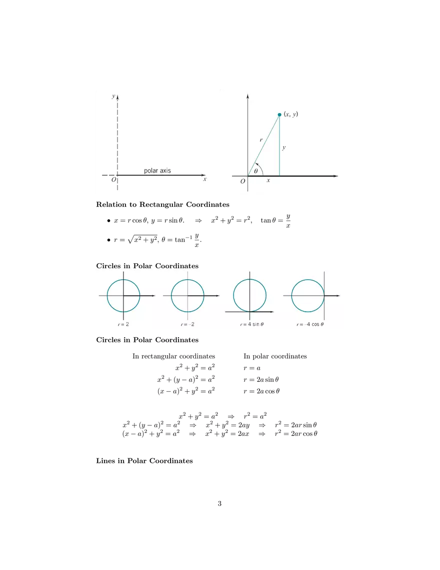 Polar Coordinates Graphing in Polar Coordinates - Page 3