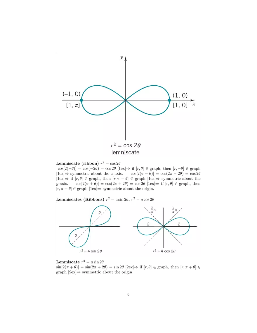 Polar Coordinates Graphing in Polar Coordinates - Page 5
