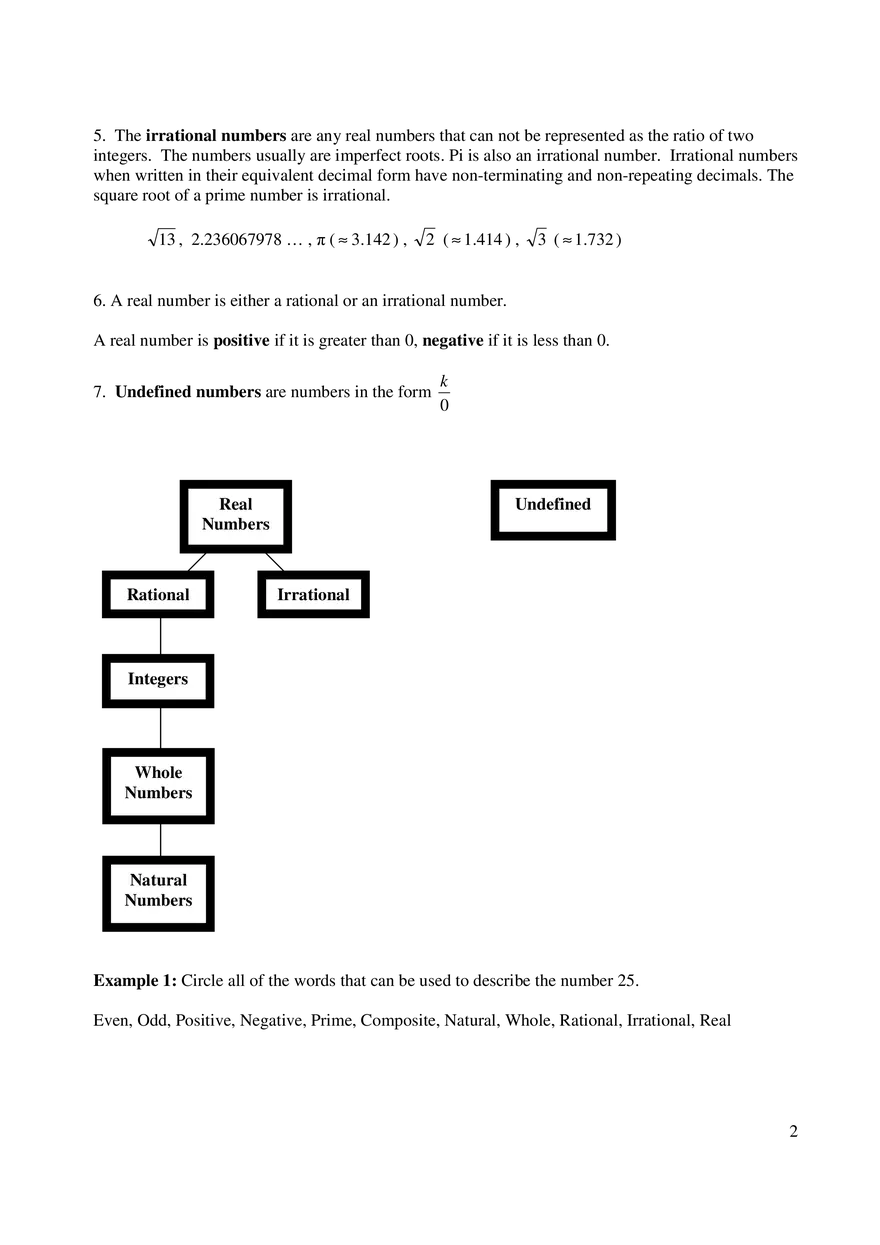 The Real Number System - Page 2