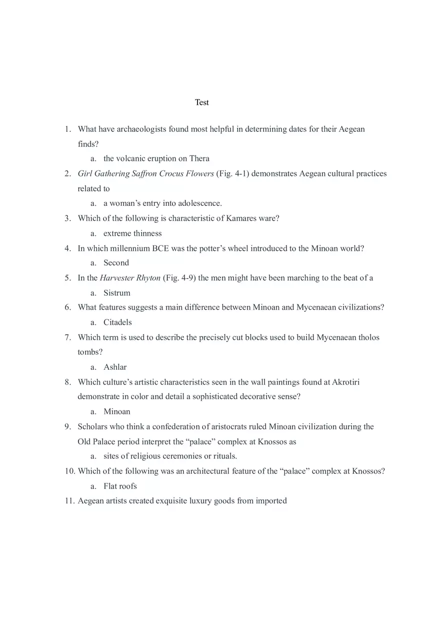 Art History Test - Page 1