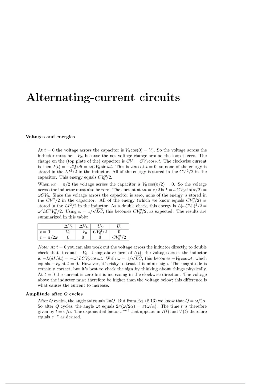 Alternating-Current Circuits, Solution Manual - Page 1