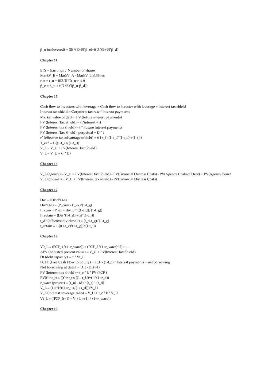 Formulas - Corporate Finance - Page 4
