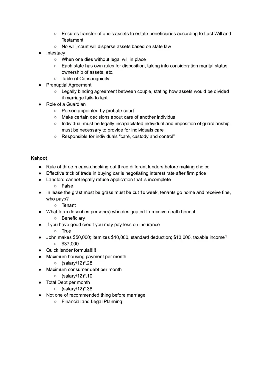 Unit Three Notes - Personal Finance - Page 8