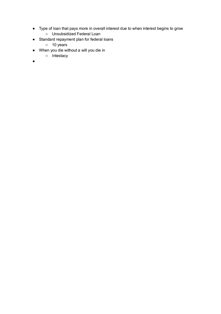Unit Three Notes - Personal Finance - Page 9