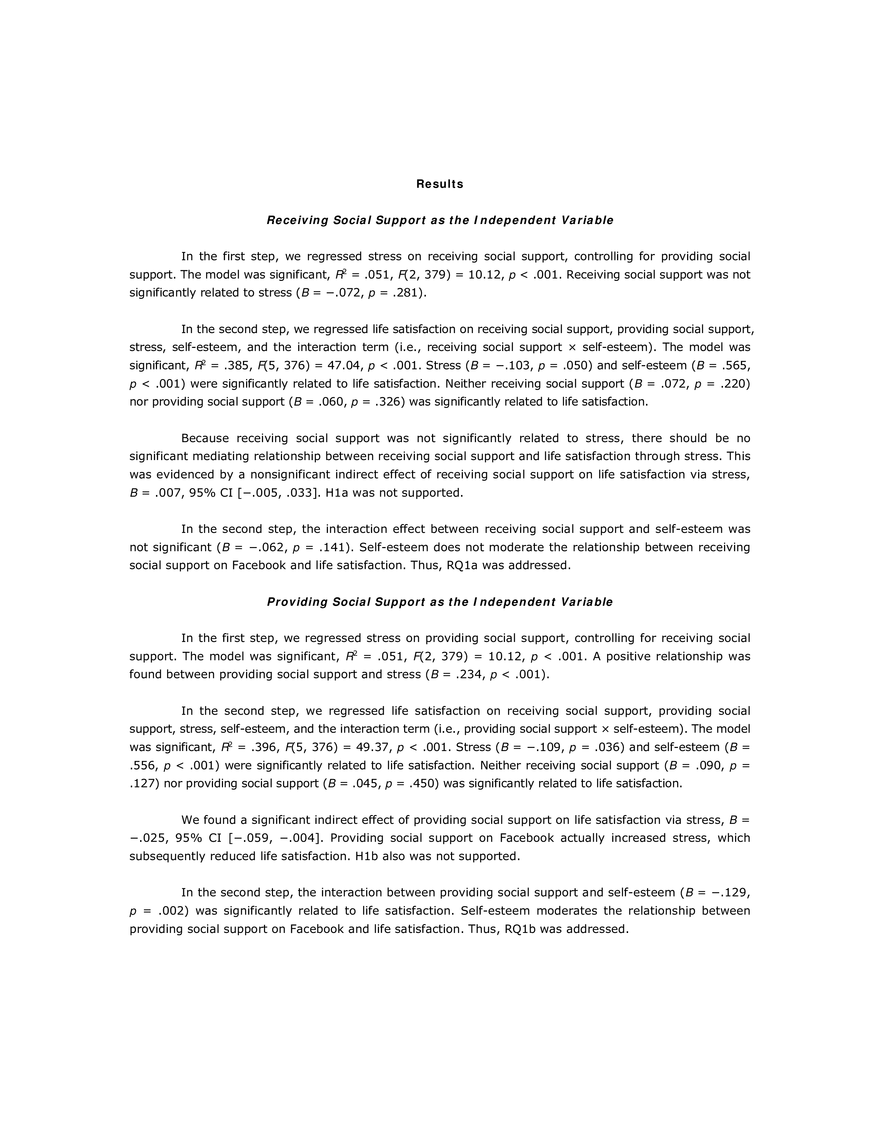 Stress as Mediator and Self-Esteem as Moderator - Page 8