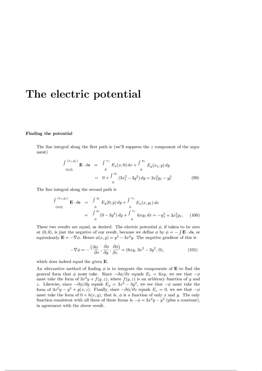 The Electric Potential Part 1, Solution Manual - Page 1