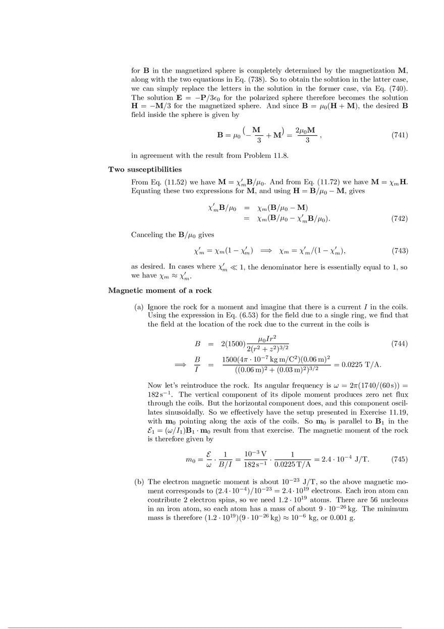 Magnetic Fields in Matter, Solution Manual - Page 6