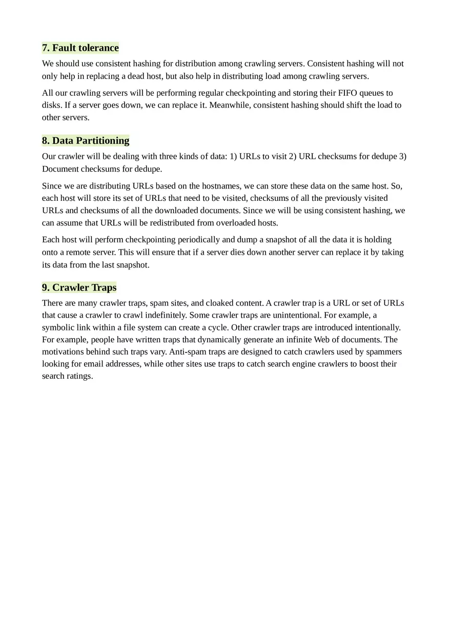 Designing a Web Crawler - Page 8