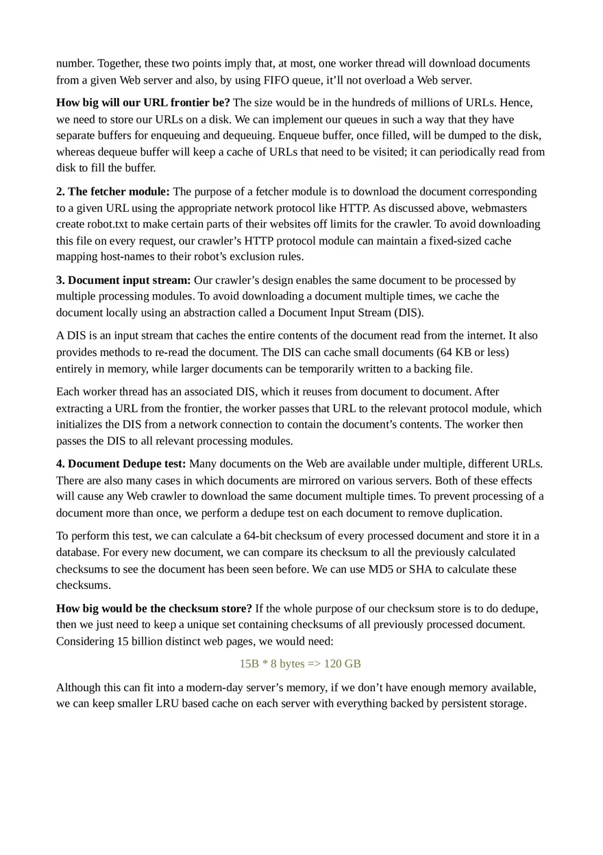 Designing a Web Crawler - Page 6