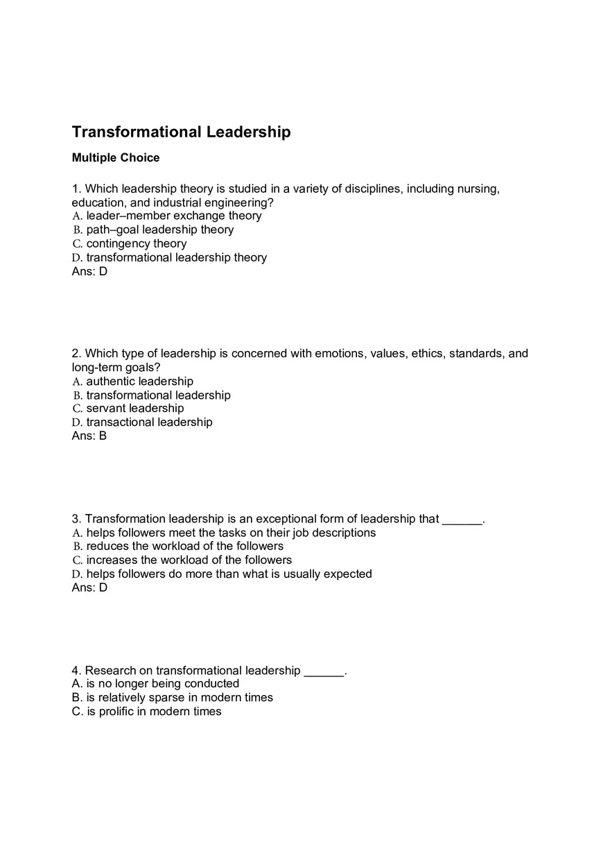 Transformational Leadership Pt 1 - Page 1