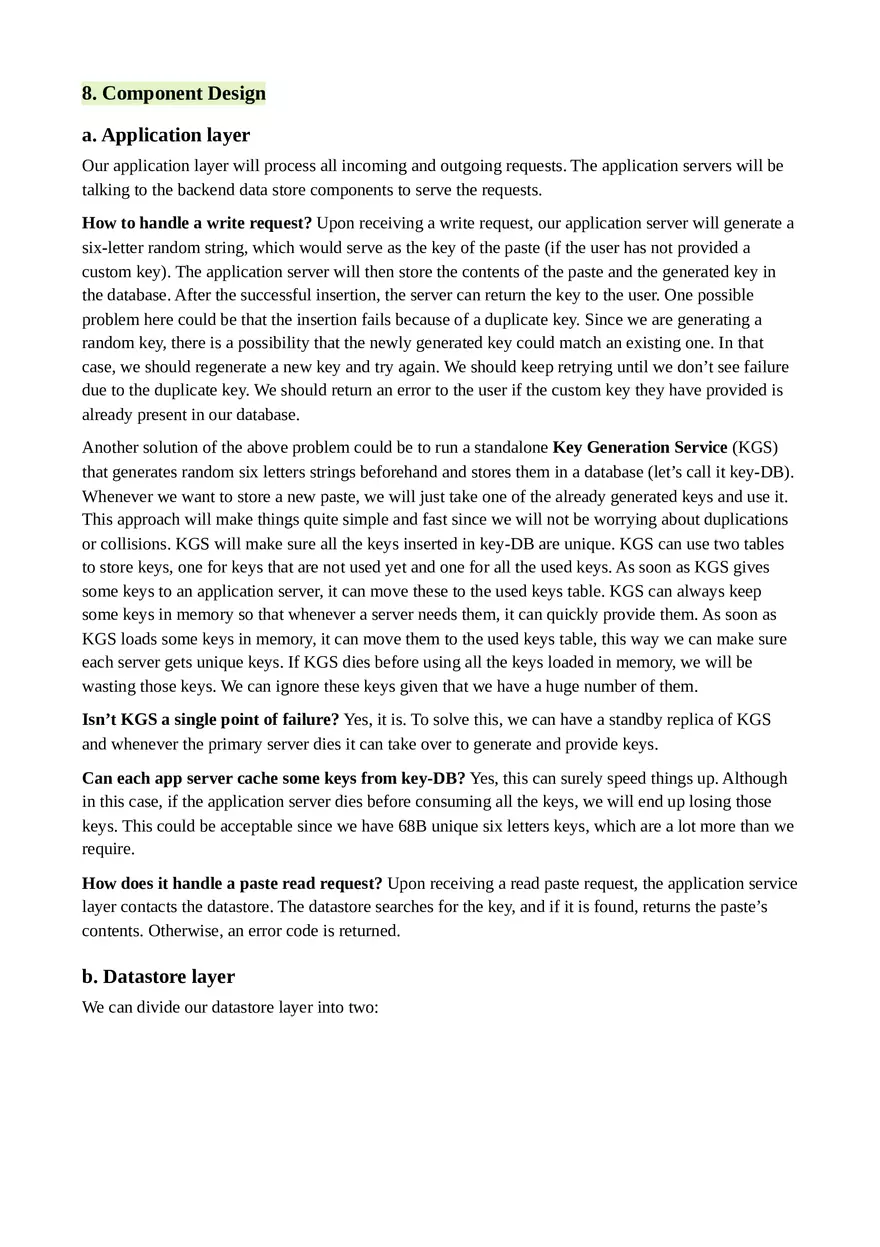 Designing Pastebin - Page 5