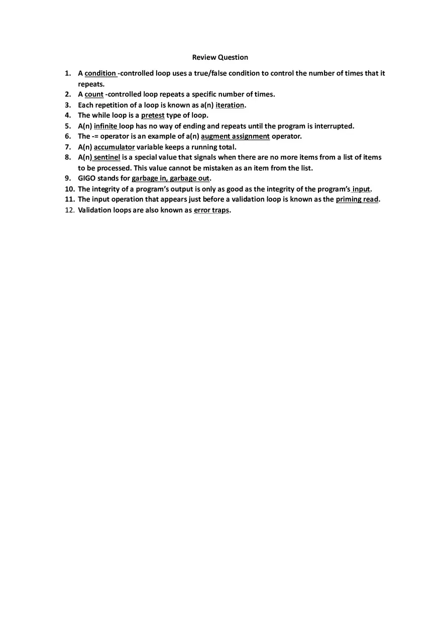 Condition Review 10 Questions and Answers - Page 1