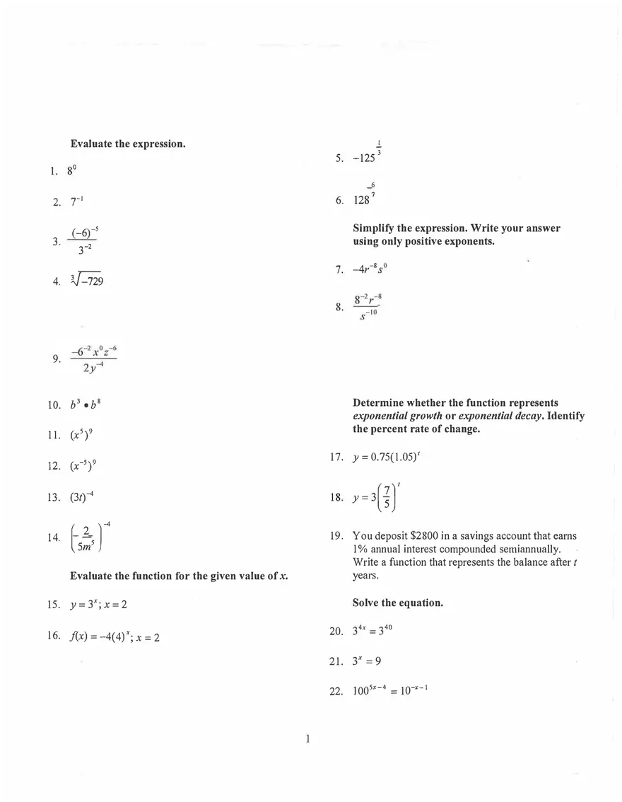 Study Guide With Answers - Page 1
